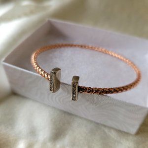 meshmerise bracelet/cuff, diamond, rose gold